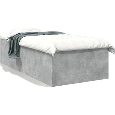 Maison Exclusive - Bettgestell Betongrau 100x200 cm Holzwerkstoff