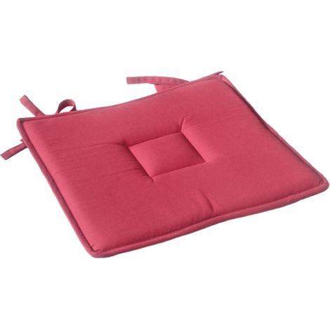 Galette plate à nouettes 40x40 LOLA 100% coton coloris ROSE BLUSH