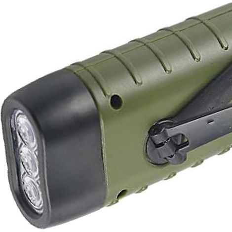 Tragbare LED-Taschenlampe, multifunktionale, solarbetriebene Handtaschenlampe, geeignet für Notfälle beim Camping, umweltfreundlich. (1/5)