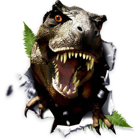 Autocollants muraux 3D dinosaure cassé, auto-adhésifs 3D pour chambre de salon (1/3)