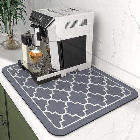 Tappetino lavapiatti da cucina, motivo a lanterna, scolapiatti, super assorbente, in microfibra, ad asciugatura rapida - grigio chiaro - 5080 cm (1/5)