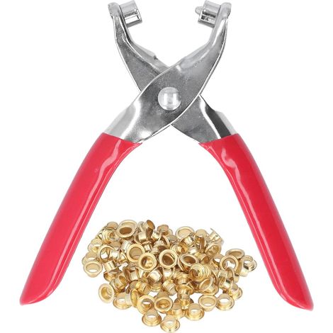 Pince à Œillets Métalliques 4mm Ensemble de 100 Pièces Outils pour Cuir Vêtements Ceinture Bricolage Accessoire Robuste Installation Facile (1/5)