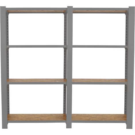 Simonrack Étagère métallique grise 8 étagères 200 kg (1/5)