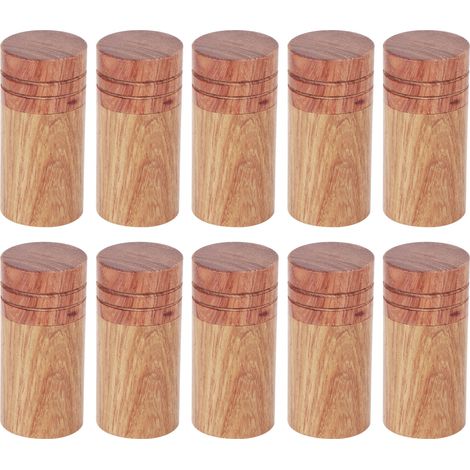 10 Pièces Cylindres en Bois pour Huiles Essentielles, Boîte de Rangement Flacons Voyage, Diamètre 2.9cm (1/5)
