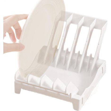 Plate storage rack, vertical drainer, vertical dish drainer, sturdy stainless steel SPU, plate holder for kitchen accessories, storage rack for (1/5)