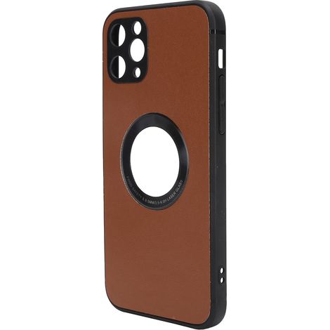 Coque de téléphone souple en TPU pour iPhone 12/12 Pro, protection antichoc, marron (1/5)