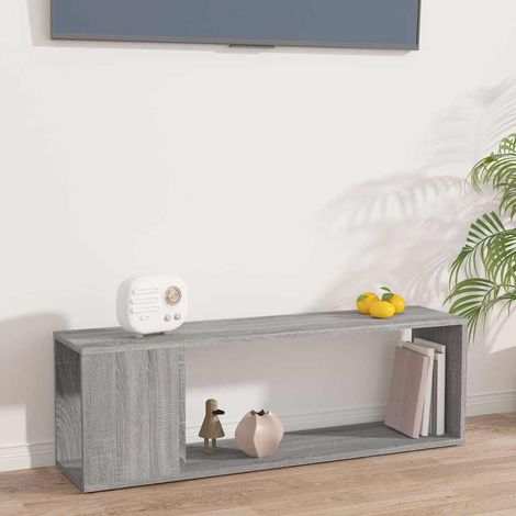vidaXL TV Cabinet Grey Sonoma 100x24x32 cm Engineered Wood (1/5)