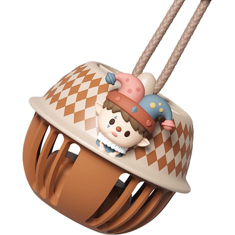Ventilateur portable sans feuilles à suspendre, rechargeable par USB, pour enfants et clowns. (1/5)