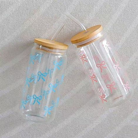 Set mit 2 nachhaltigen Trinkbechern mit Fruchtfilter und Strohhalm, 700 ml – bruchsicheres PC-Material, auslaufsicher, rosa/cremefarben (1/5)