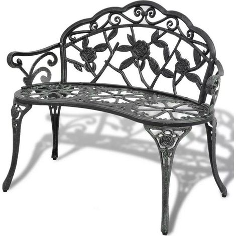 Banc de jardin métal vert Troopa (1/2)