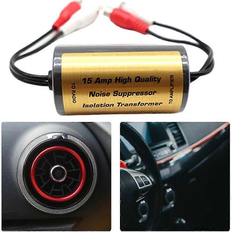 Filtre antiparasite radio, suppresseur de boucles de masse, isolateur pour autoradio et chaîne hi-fi domestique (1/4)