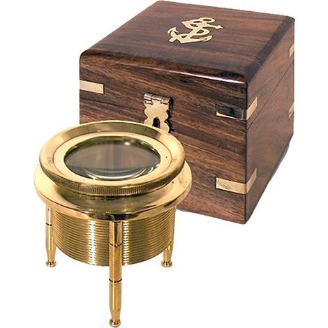 Loupe décorative dans coffret bois
