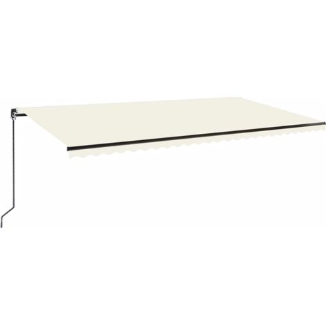 Maison Exclusive - Markise Manuell Einziehbar 600x350 cm Creme