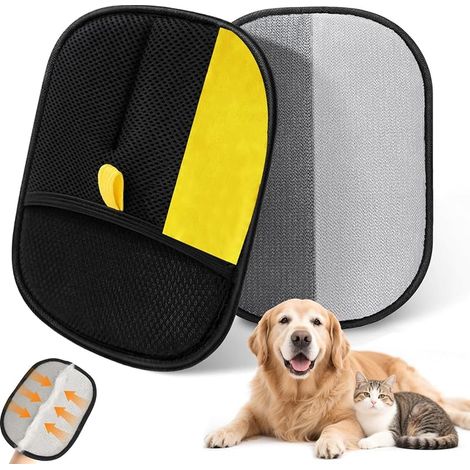 Tierhaarentfernungshandschuhe, Tierhaarentfernungsbürste für Hunde und Katzen, wiederverwendbare Handschuhe zum Entfernen von Haaren, Reinigen von Kleidung, Sofas und Teppichen (1/5)