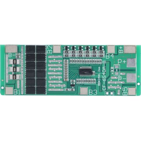 6S 40A Lithium-Batterieschutzpanel, BMS-Solarzellenbeleuchtung mit Balancer (1/5)