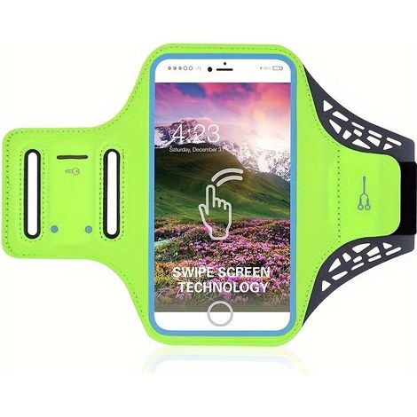 Brassard unisexe pour téléphone portable, idéal pour les sports de plein air comme la course à pied ou le fitness. Sacoche de rangement pour téléphone portable. (1/5)