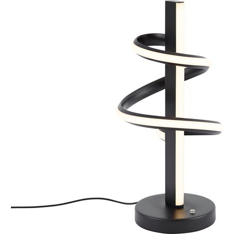 QAZQA Design-Tischleuchte schwarz inkl. LED, dimmbar mit