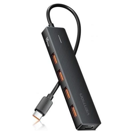 Hub USB 3.2 Vention CHJBB/ 4xUSB/ 1xUSB Tipo-C/ 15cm