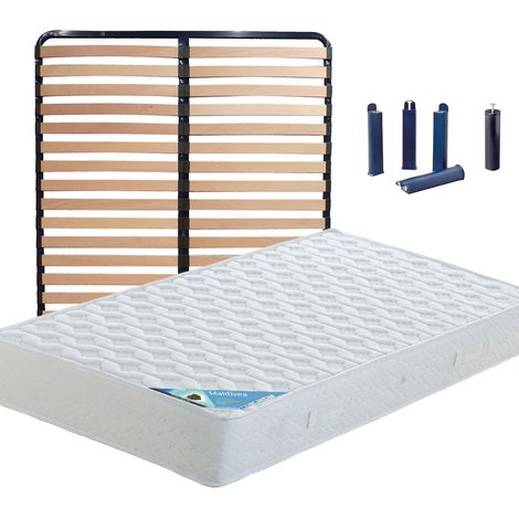 MALDIVES - Pack Matelas + Lattes 160x200 + Pieds (1/5)