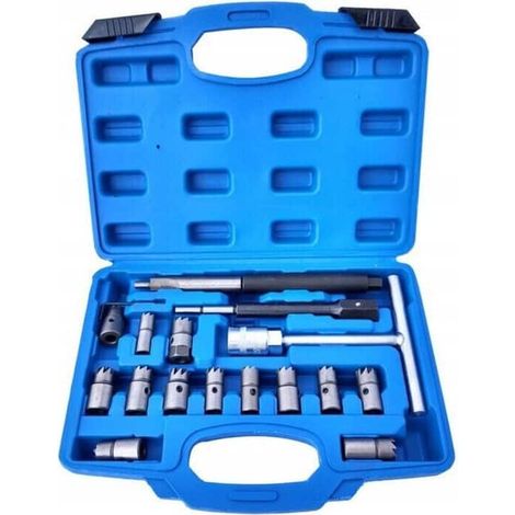 SET ALESATORI FRESA FRESE PULIZIA INIETTORI INIETTORE AUTO MOTORE 17 PZ 363SA