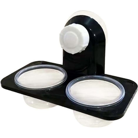 Distributeur de nourriture et d'eau pour reptiles avec ventouse, pour amphibiens et reptiles. Installation facile grâce à sa ventouse.-Double (1/5)