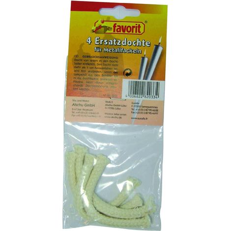 Favorit Ersatzdocht für Metallfackel 4er Pack, rund