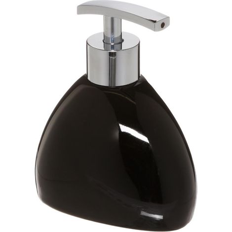 Distributeur de Savon "Galet" 14cm Noir (1/3)