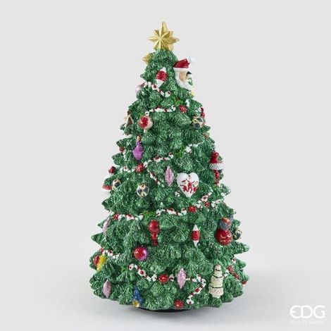 EDG Enzo De Gasperi Carillon Natalizio Pino H31,5 Ø18 cm Verde – Decorazione di Natale (1/5)