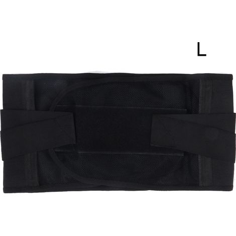 Ceinture de sport respirante réglable pour soutien et correction abdominale, ceinture de maintien fitness taille L noire (1/5)