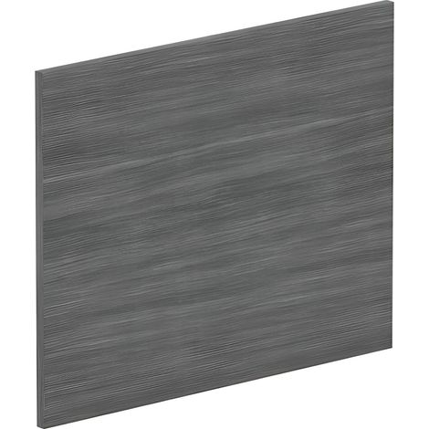 Nuie Square Shower Bath End Panel 520mm H x 680mm W - Anthracite Woodgrain (1/2)