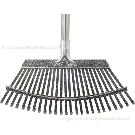 Râteau jardin acier inoxydable de télescopique en à 25 dents pour feuilles, extensible (1/5)