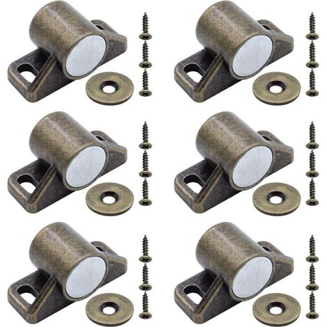 6 aimants pour porte de placard loquets magntiques avec rondelles et vis bronze Quincaillerie Sécurité et se (1/5)