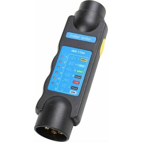 Tester per rimorchio a 7 pin, tester per rimorchio auto a 7 pin, strumento diagnostico per circuiti di cablaggio luci rimorchio a 7 pin da 12 V (tester per rimorchio a 7 pin) (1/4)