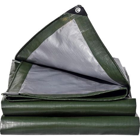 wasserdichte Plane (180 g/m²), verstärktes PE-Gewebe, Aluminiumösen, für Garten, Dach, Schwimmbad (1/5)