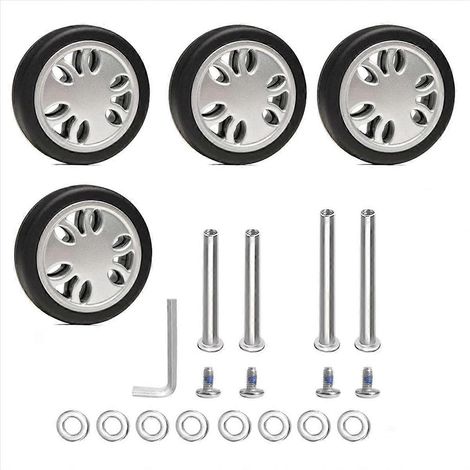 Roues de rechange pour valise (lot de 4), 51 mm x 18 mm, pivotantes (1/5)