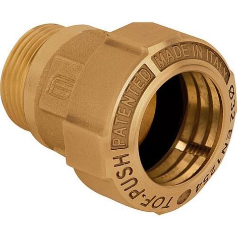 Raccord DECA droit mâle réduit 1" (26/34) laiton pour tube PE Ø40 - Sferaco (1/3)