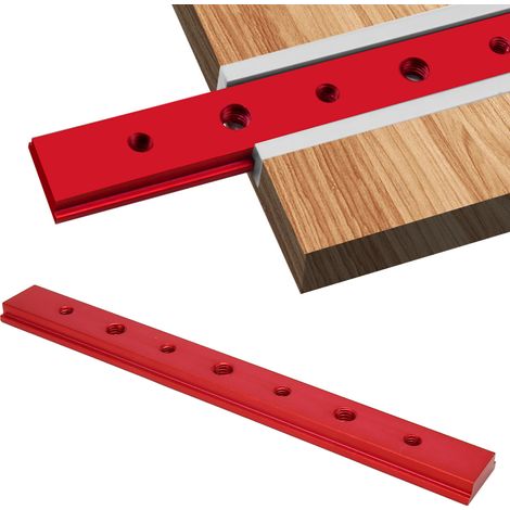 Pièces de modification DIY pour le travail du bois pour établis avec rainures perforées, patins en alliage d'aluminium de 200 mm, scies à table de gravure et scies circulaires (rouge). (1/5)