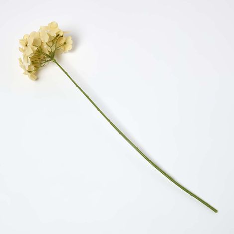 HOMESCAPES Artificial Stem of Yellow Hydrangea Flower (1/5)