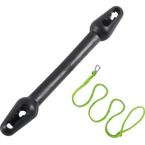 Défense d'amarrage en caoutchouc, amortisseur d'accostage, corde en nylon 13 mm, absorbeur de chocs, lot de 1, avec corde en polyéthylène 3,7 m (1/5)