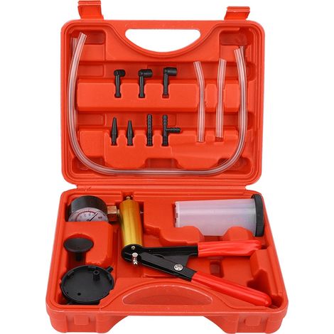1 kit de purge de freins, pompe à vide manuelle, pour voiture et moto, test de dépression, accessoire atelier (1/5)