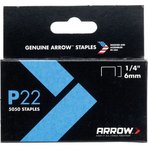 P22 Staples 6mm (1/4in) Box 5050 ARRP2214 (1/2)