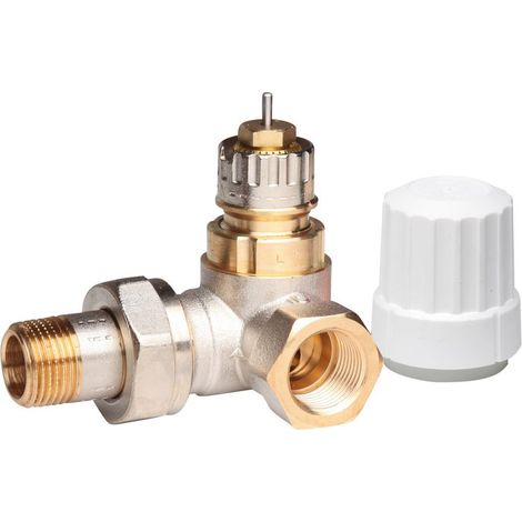 Danfoss – Corps de robinet à angle RA-IN – F 1/2" femelle – Raccordement chauffage – Kv réglable pour régulation de débit (1/5)