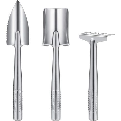 Kit de jardinage 3 pièces, outils de jardin en acier inoxydable, mini-outils de jardinage pour adultes et enfants (1/5)