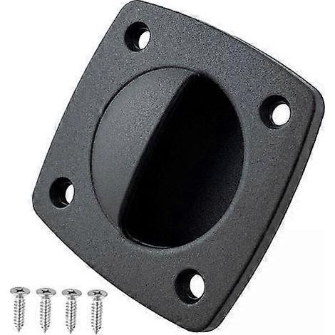 6 poignées carrées encastrées pour porte de pont de bateau/camping-car/bateau (noires, en nylon). (1/5)