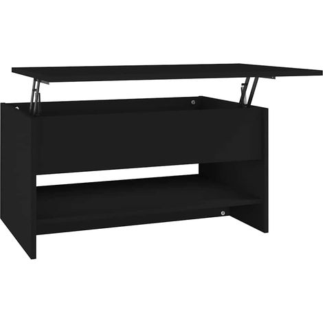 Coffee Table Black 80x50x40 cm Engineered Wood vidaXL (1/5)