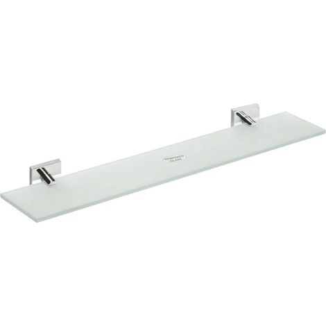 Sapho X-SQUARE - Estante, longitud 60 cm, vidrio opalino/cromo XQ603 (1/2)