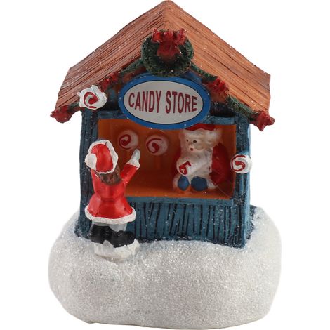 Ornement de maison de noël en résine, scène Miniature, petits bâtiments décoratifs pour décoration de Collection de maison (1/5)