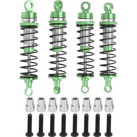 Amortisseurs Avant Arrière Alliage d'Aluminium pour Voiture RC Traxxas Latrax Teton 1/18, Vert (1/5)
