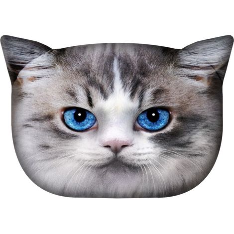 Bertoni Dekokissen „Luna die Katze“ 30×45 cm – Samt, Katzenmotiv, antiallergische Füllung (1/5)