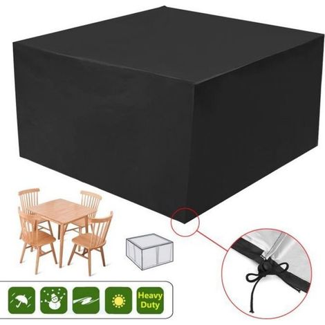 Housse de protection - - 123 x 123 x 74CM - Polyester 210D - Protection complète - Extérieur (1/4)